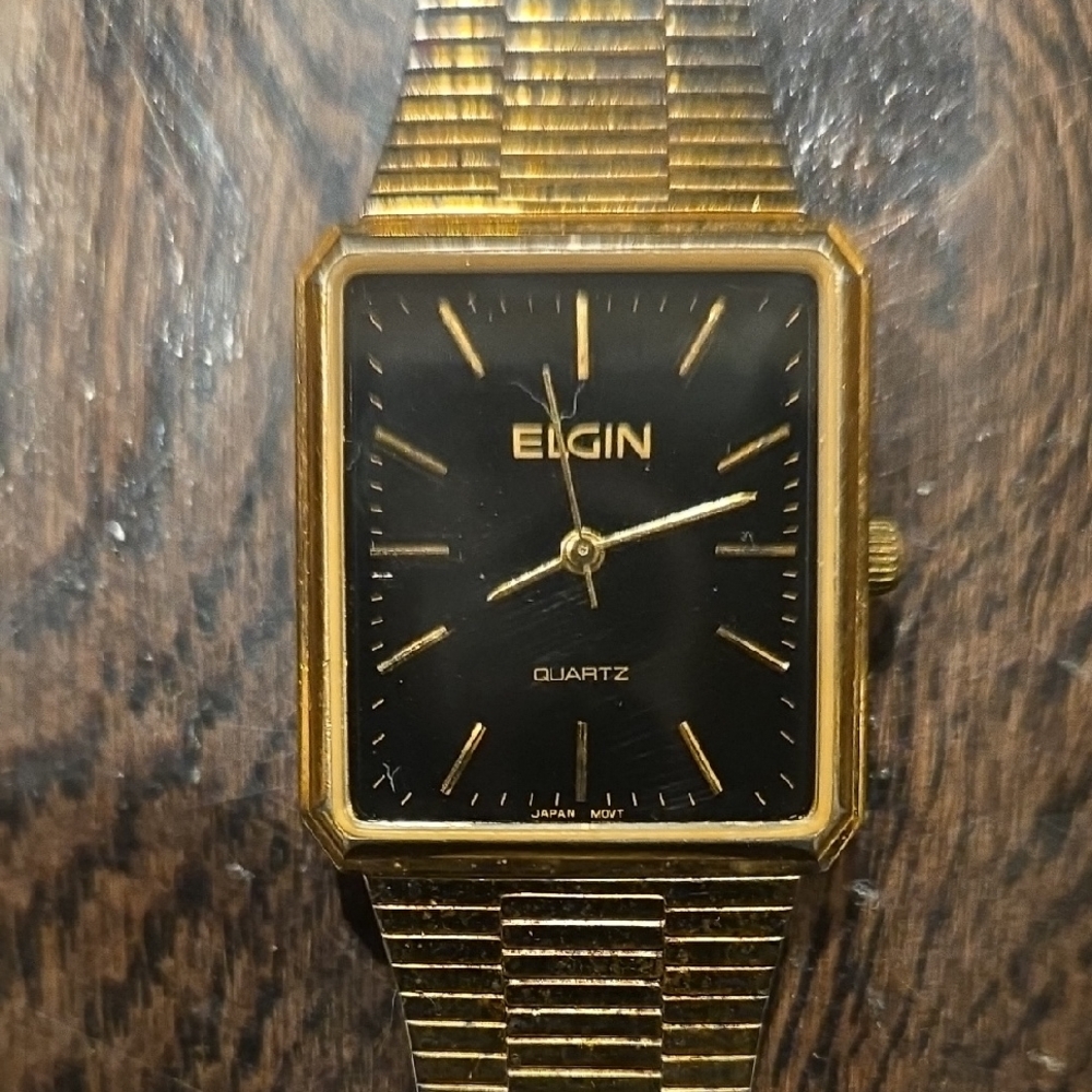 Elgin Gold and Black Men's Quartz Watch